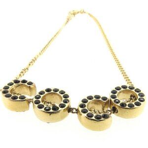 CHANEL bracelet Gold black Women Authentic secondhand